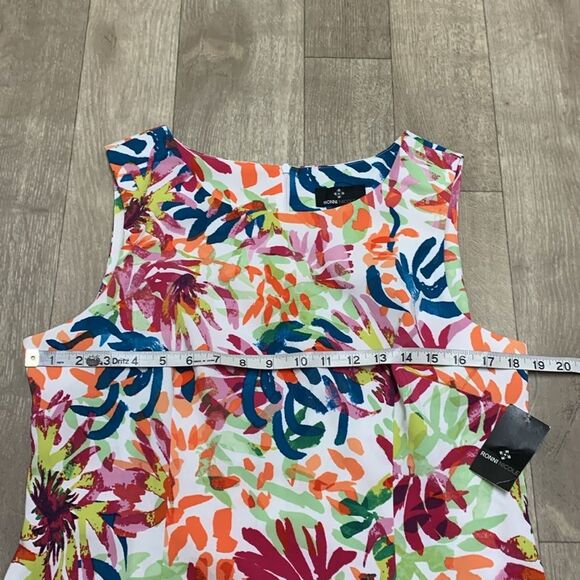 NWT Ronni Nicole Colorful Stretch Sleeveless Vibrant Shift Dress - Picture 3 of 9